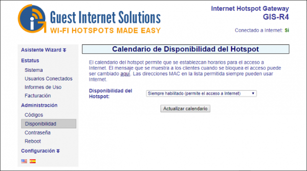 Hotspot siempre habilitado
