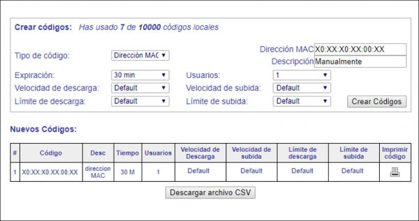 MAC adress codes