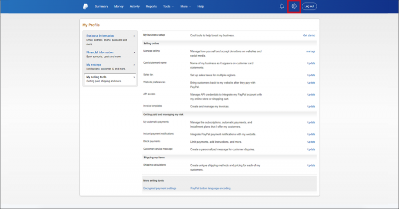 PayPal Business account