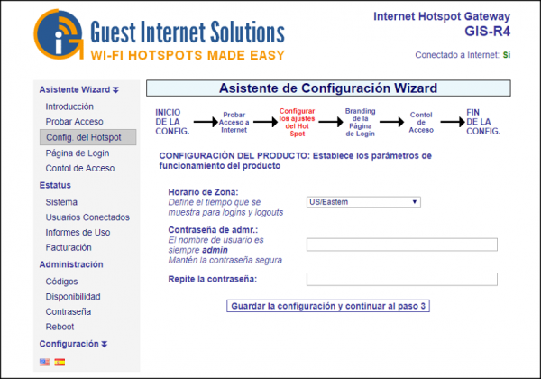 GIS configuración de hotspot