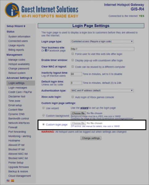 Custom Login Page