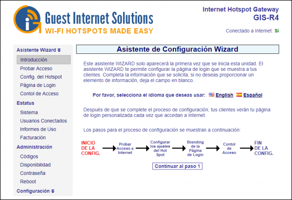 Idioma del gateway GIS